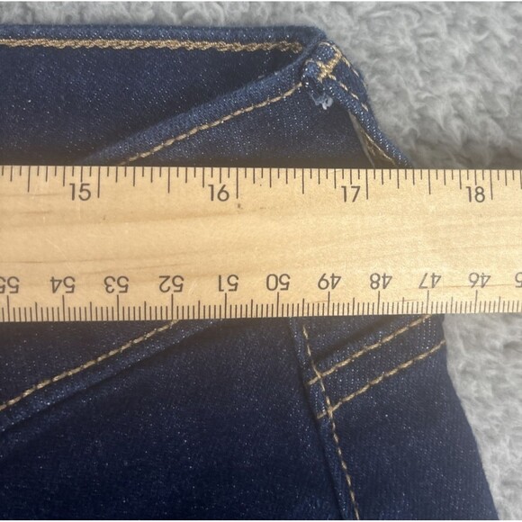 Old Navy WOW Wide Leg Jeans Womens 16 Tall Blue Dark Wash High Rise Stretch - Picture 4 of 7